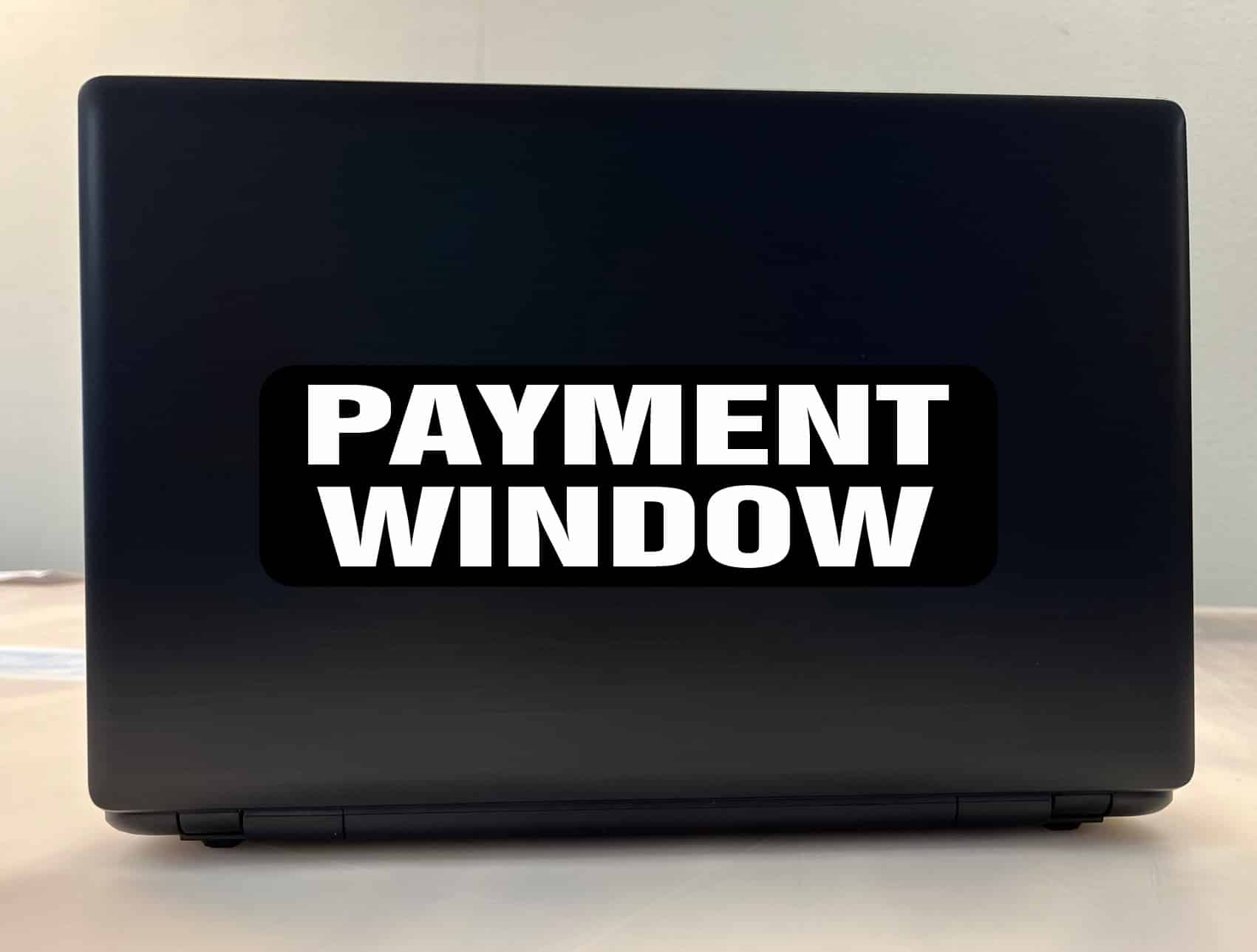 StickerTalk Payment Window Vinyl Sticker, 10 inches x 3 inches - Image 5