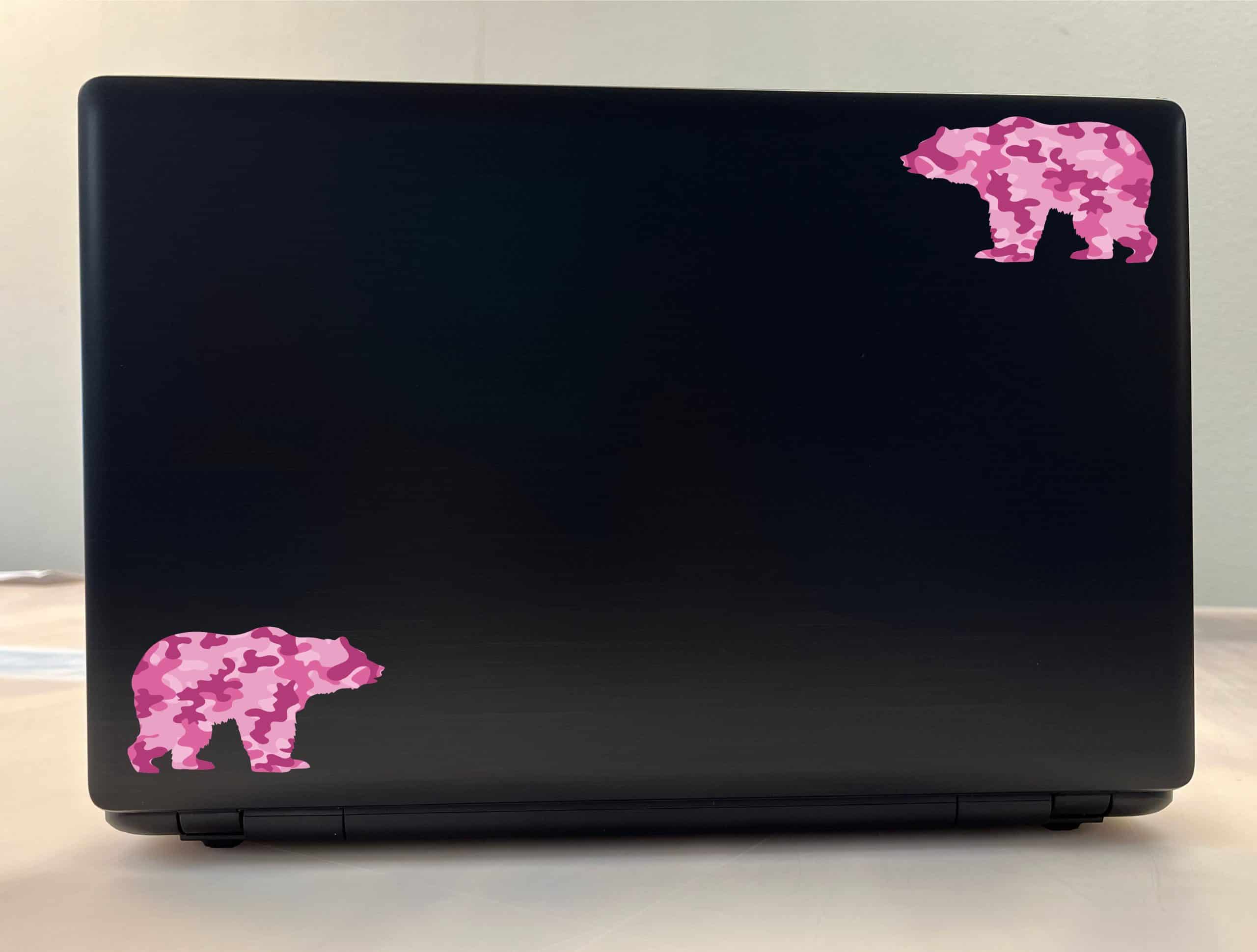 Pink Camo Bear Sticker Sheet