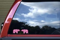 Pink Camo Bear Sticker Sheet
