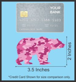 Pink Camo Bear Sticker Sheet