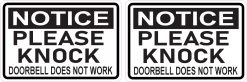 Knock Notice Sticker Sheet
