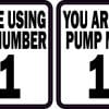 Pump Number Sticker