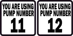 Pump Number Sticker