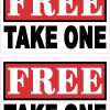 Free Take One Sticker Sheet