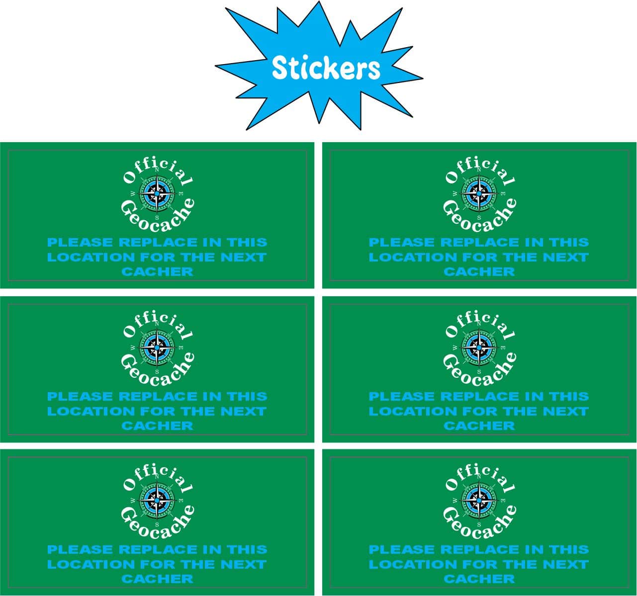 Geocache Sticker Sheet