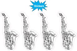 Saxophone Sticker Sheet