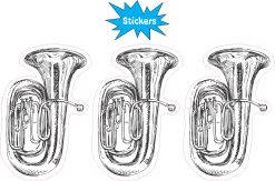 Tuba Sticker Sheet