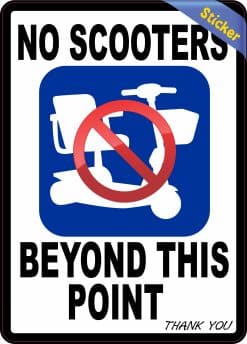 No Scooter Sticker
