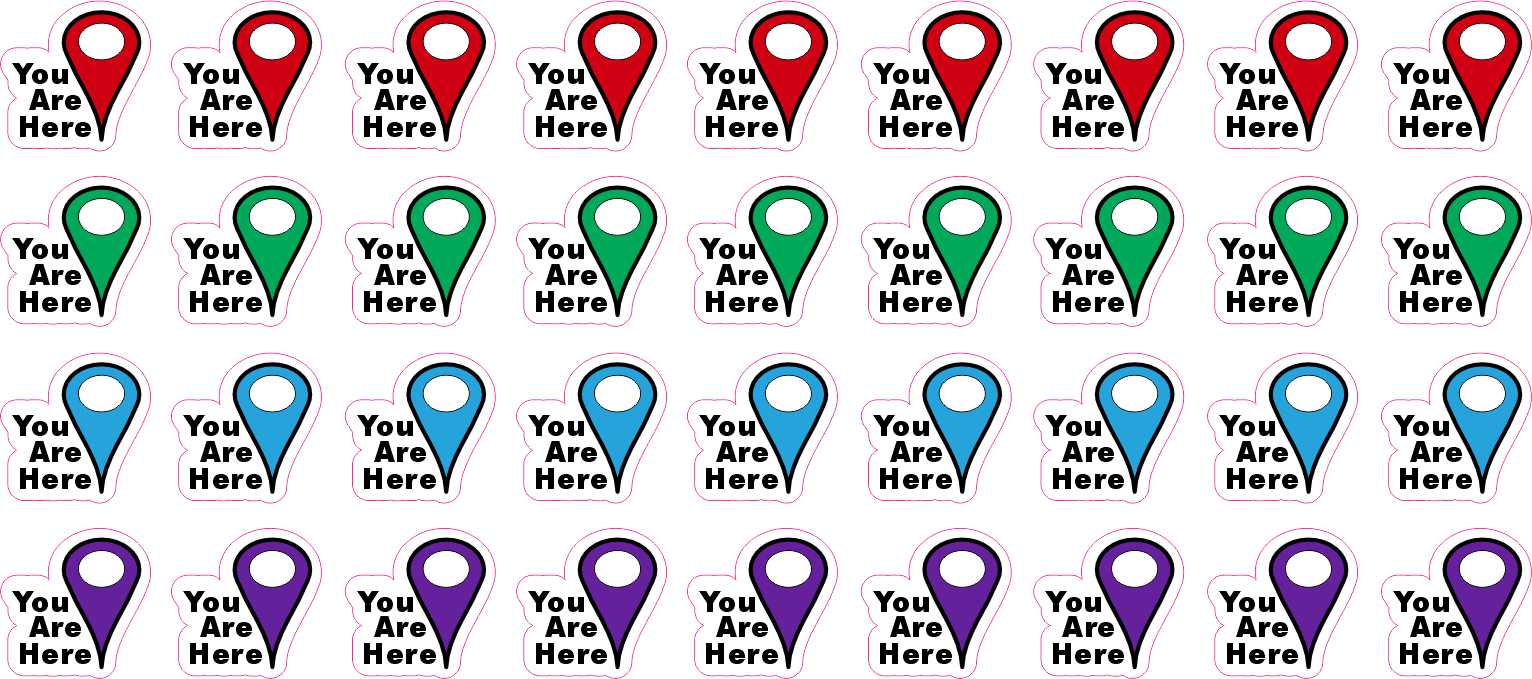 Map Pointer Stickers