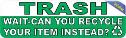 Trash Recycling Sticker