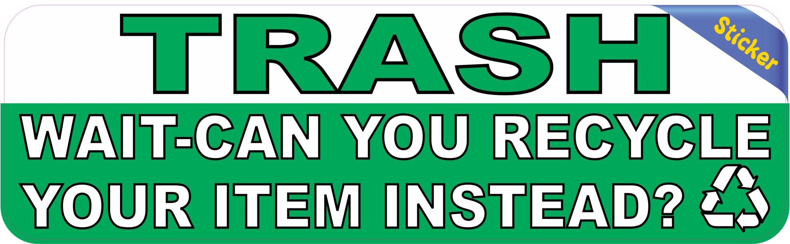 Trash Recycling Sticker