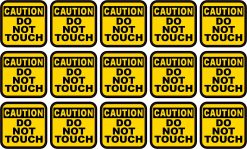 Do Not Touch Stickers