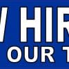 Now Hiring Sticker