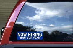Now Hiring Sticker