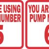 Pump Number Stickers