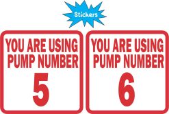 Pump Number Stickers