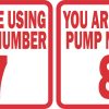 Pump Number Stickers