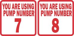 Pump Number Stickers