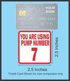 Pump Number Stickers