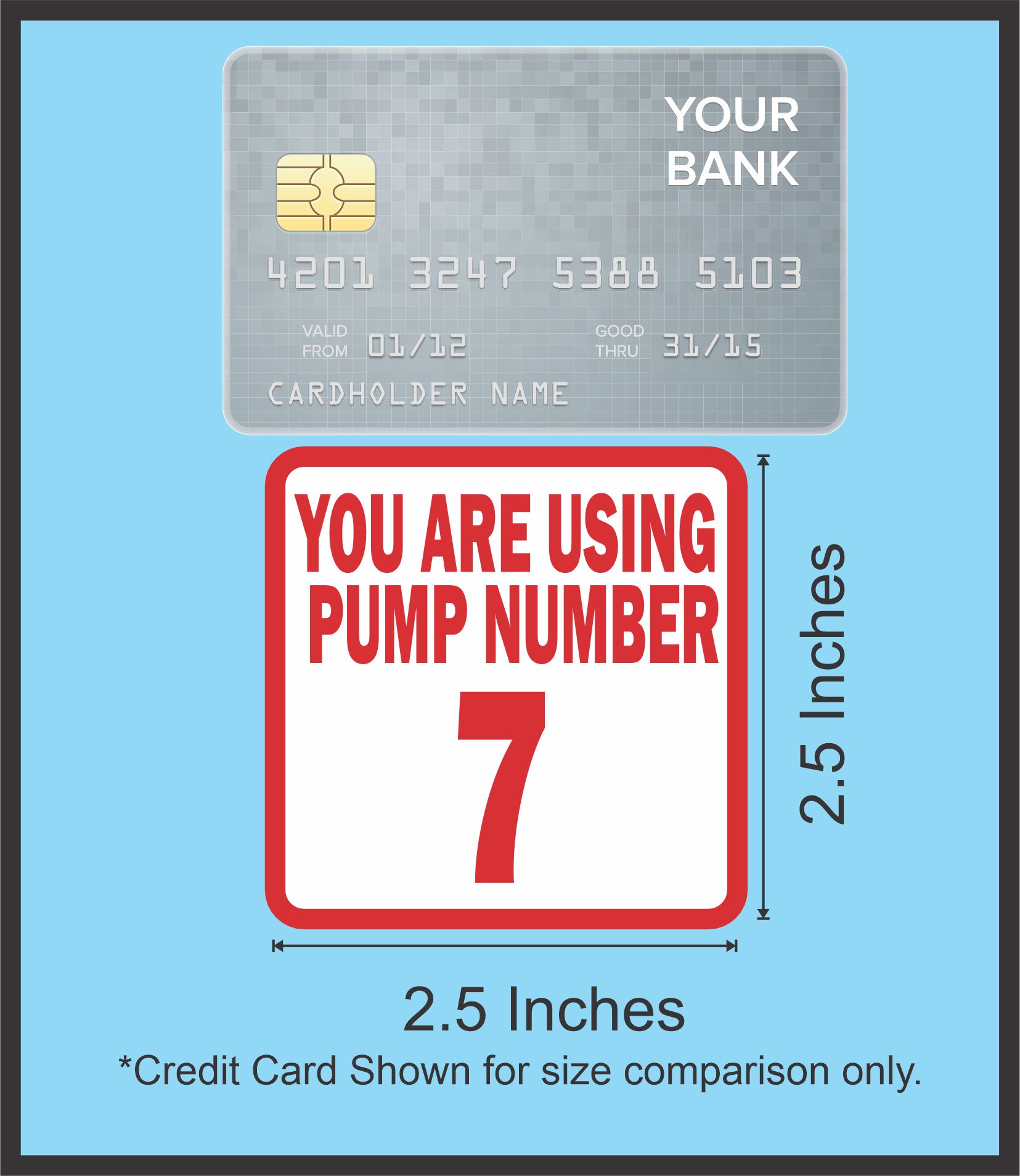 Pump Number Stickers