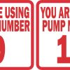 Pump Number Stickers
