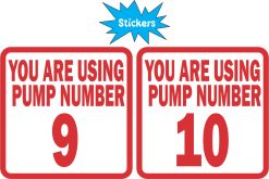 Pump Number Stickers