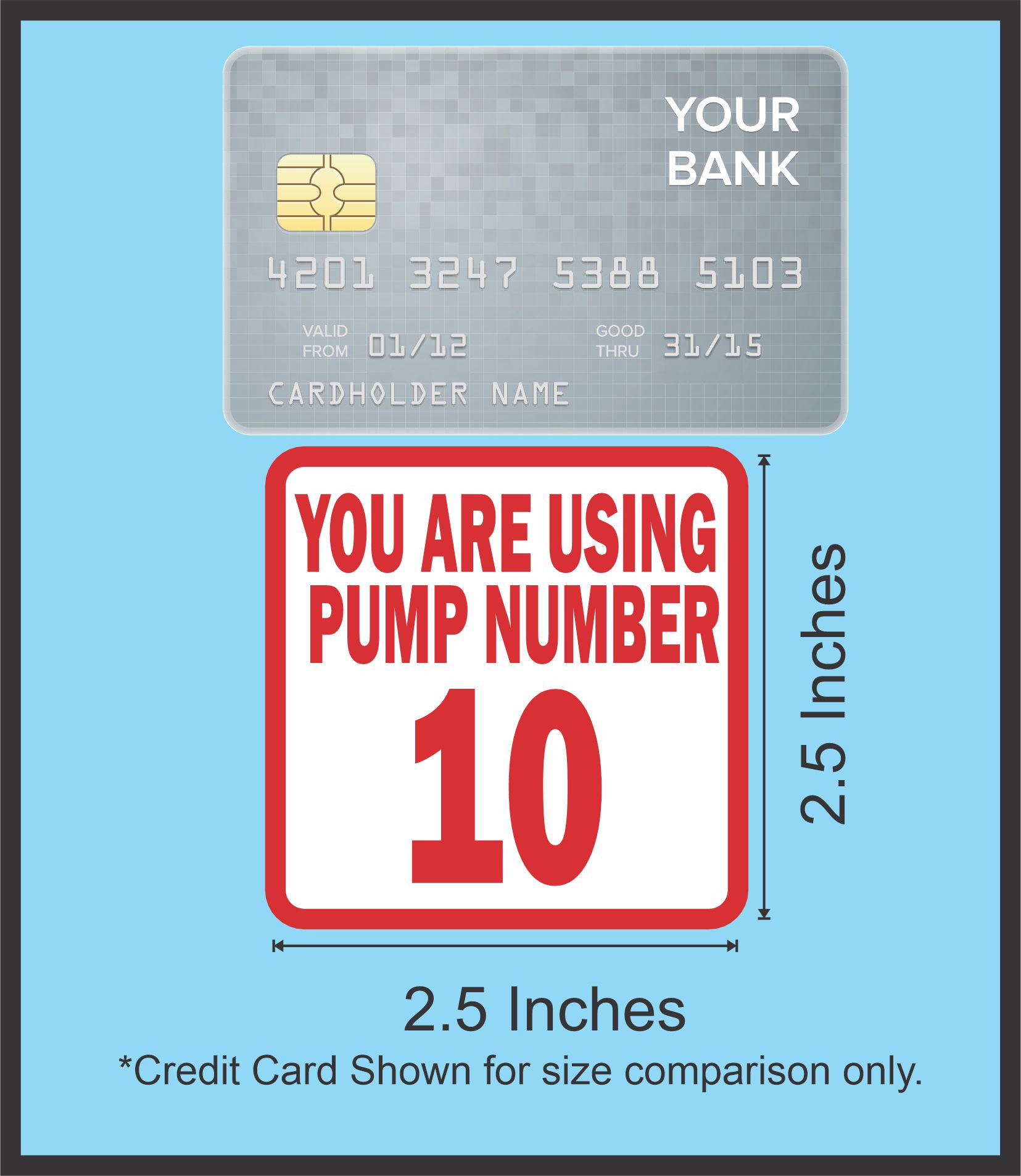 Pump Number Stickers