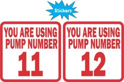 Pump Number Stickers