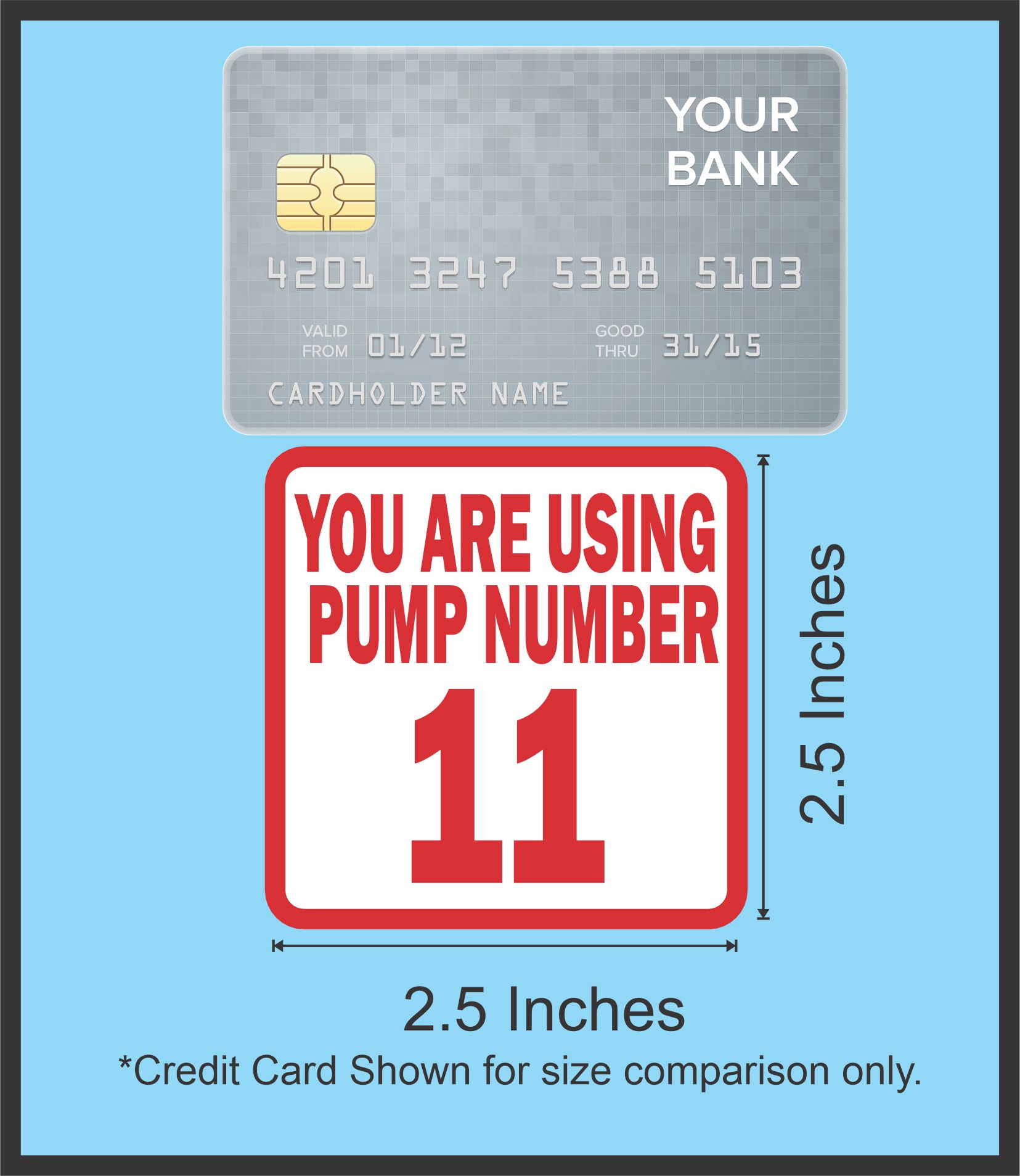 Pump Number Stickers