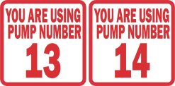 Pump Number Stickers