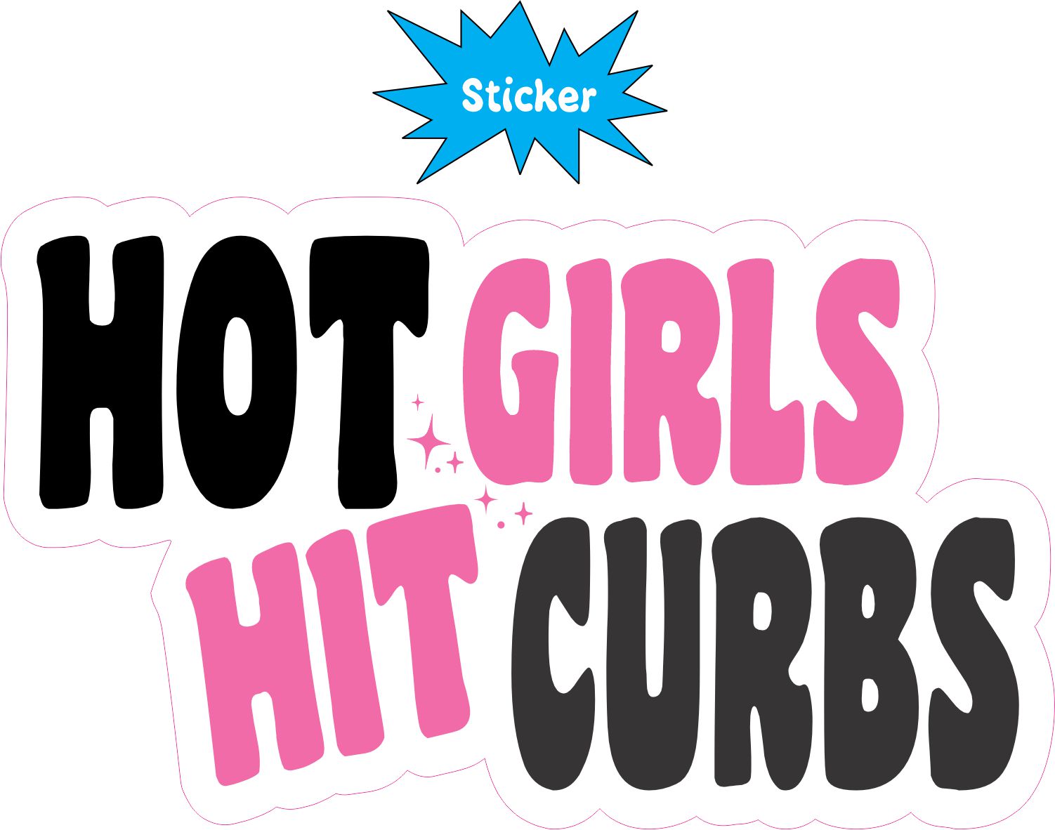 Curb Hitting Sticker