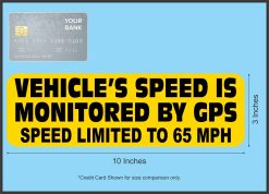 Monitored By GPS Sticker