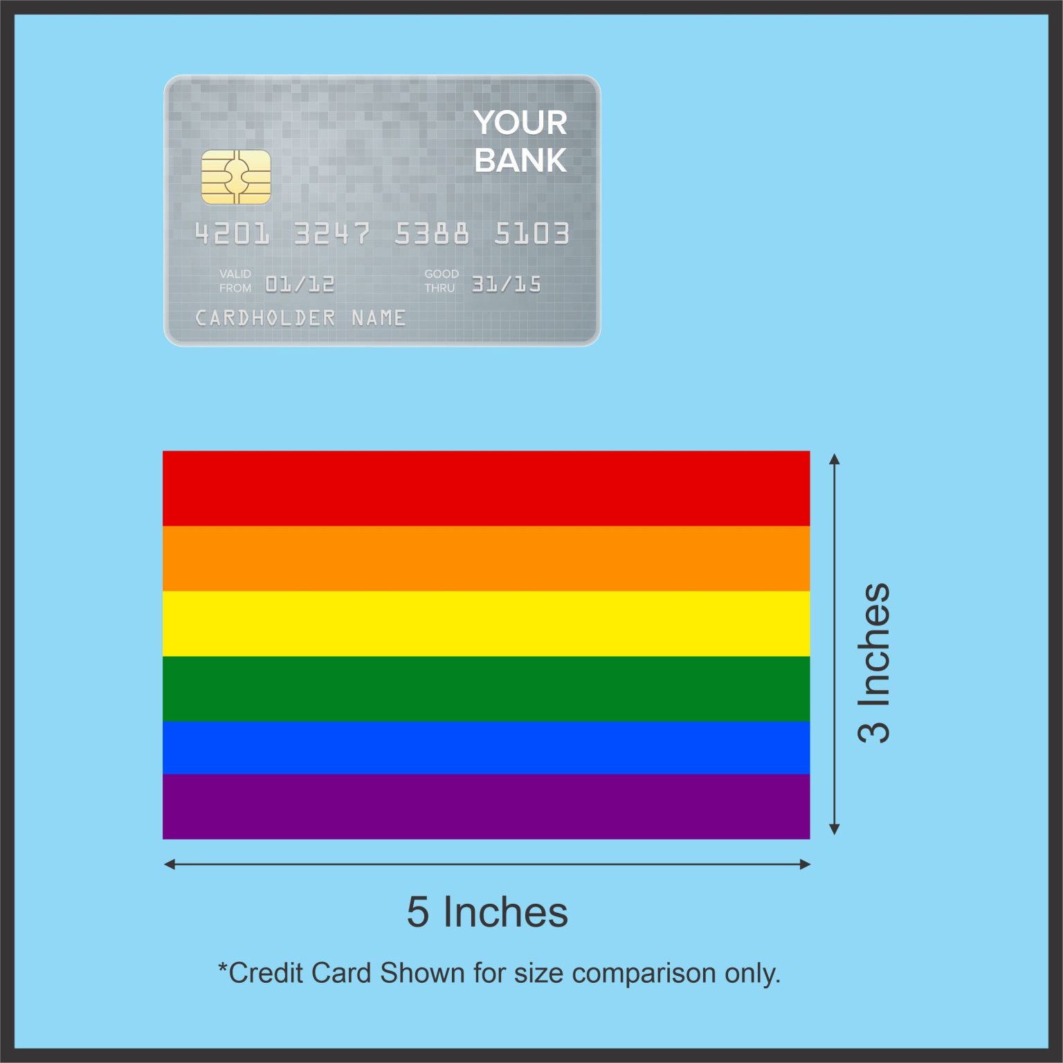 StickerTalk Rainbow Pride Flag Vinyl Sticker, 5 inches x 3 inches ...