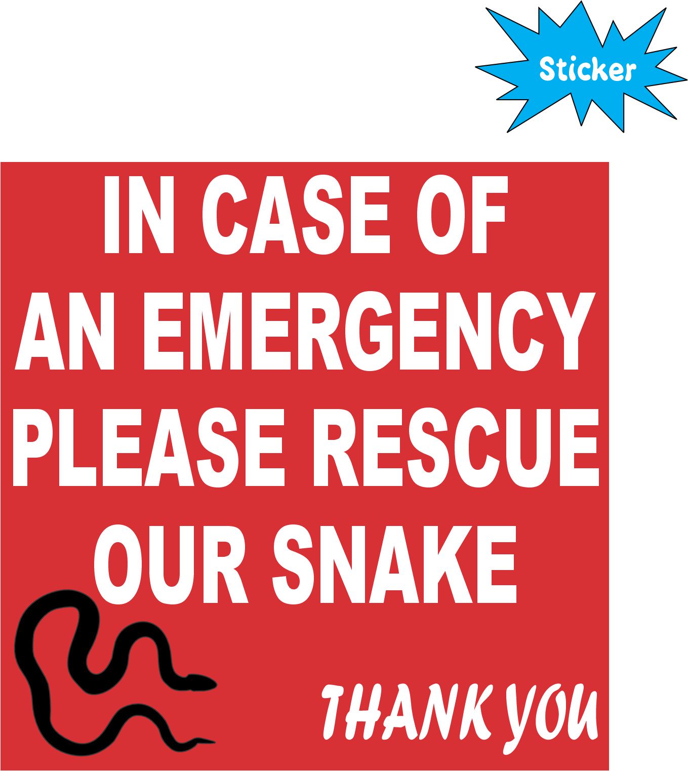Emergency Pet Sticker