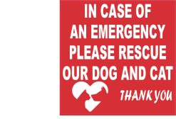 Emergency Pet Sticker