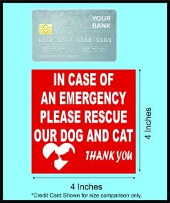 Emergency Pet Sticker