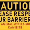 Zoo Caution Sticker