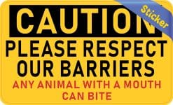 Zoo Caution Sticker