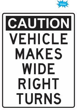 Wide Turn Sticker