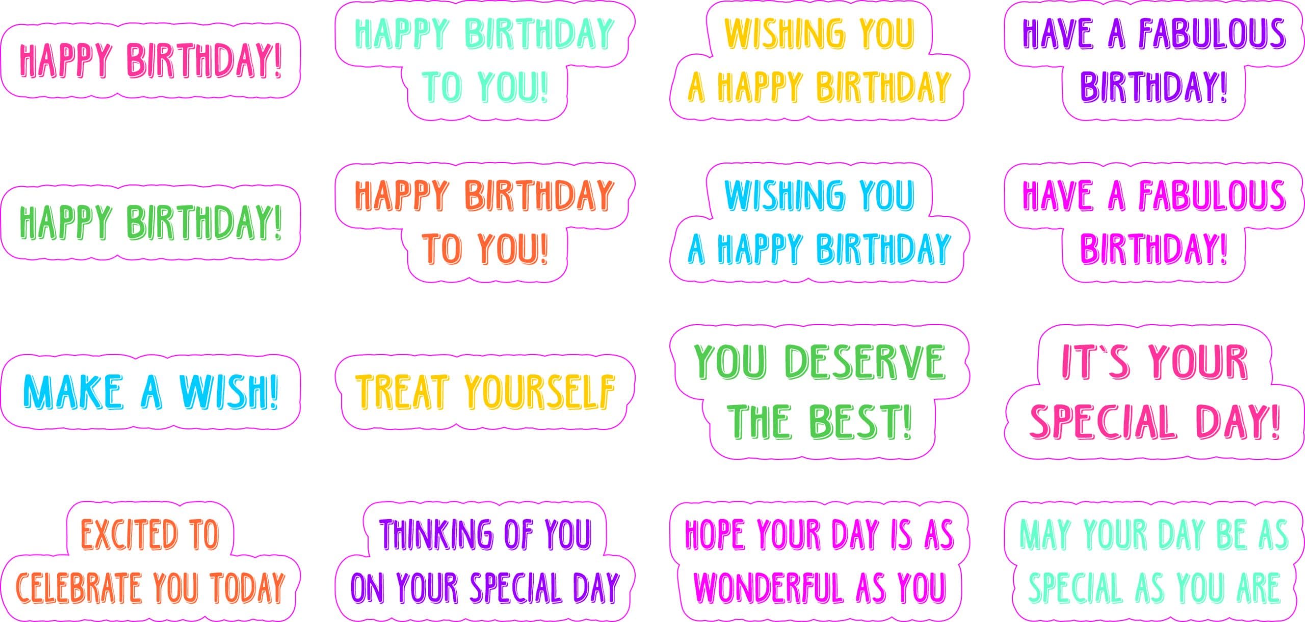 Birthday Stickers