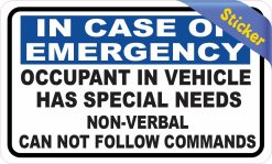 In Case of Emergency Sticker