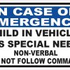 In Case of Emergency Sticker
