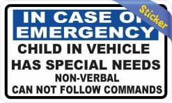 In Case of Emergency Sticker