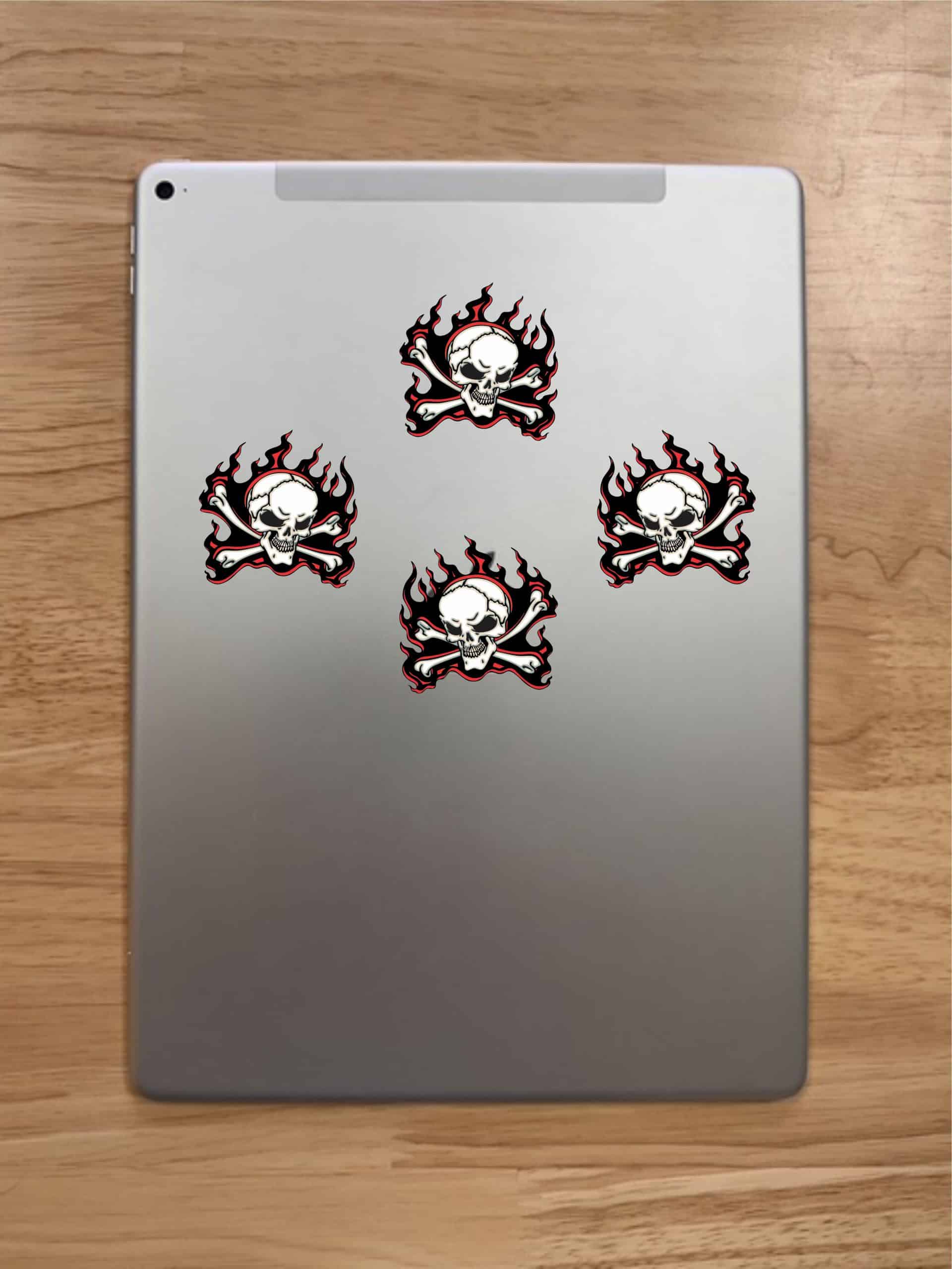 StickerTalk Red Flaming Skull Vinyl Sticker Sheet, 2 inches x 2 inches - Image 7