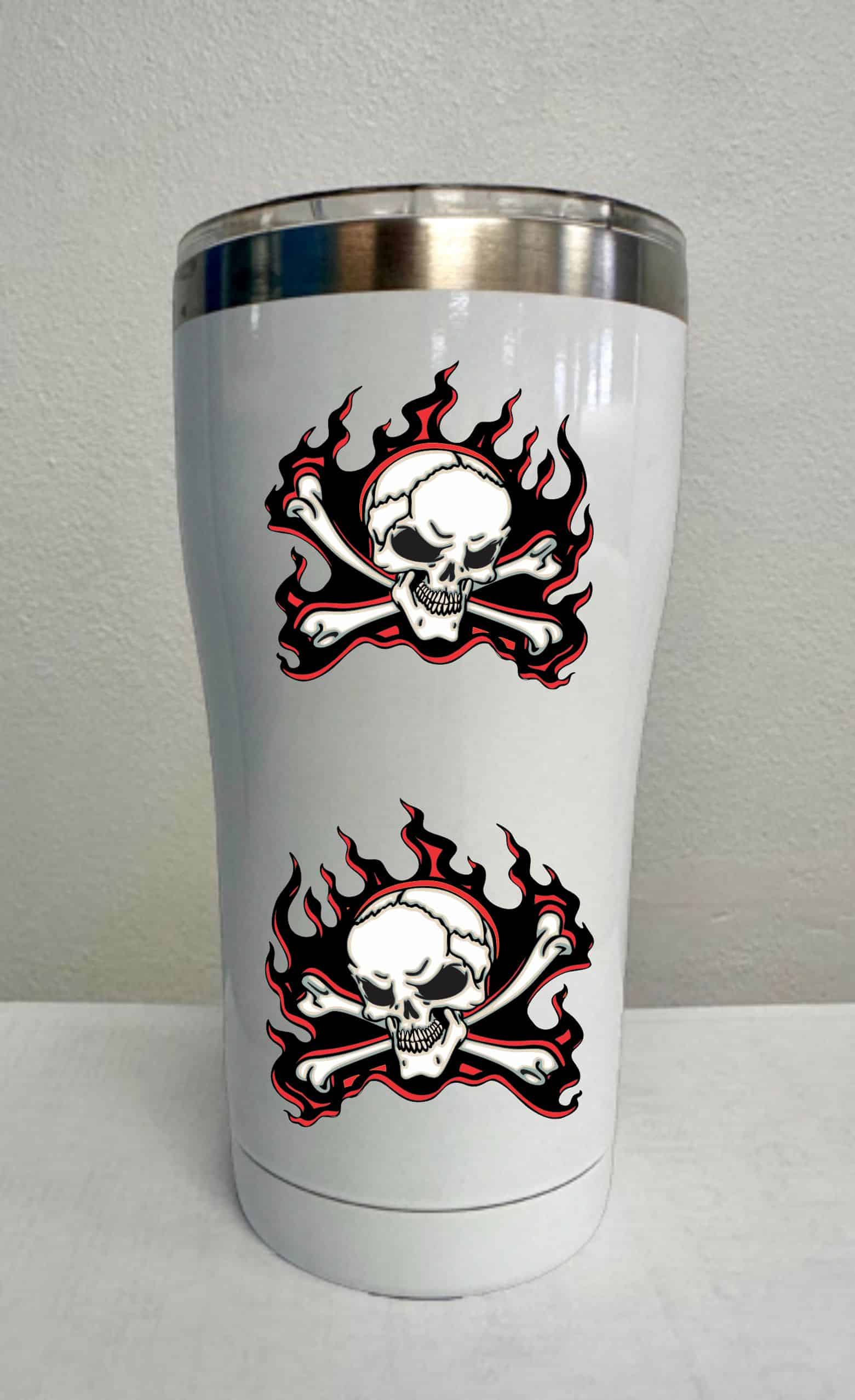 StickerTalk Red Flaming Skull Vinyl Sticker Sheet, 2 inches x 2 inches - Image 8