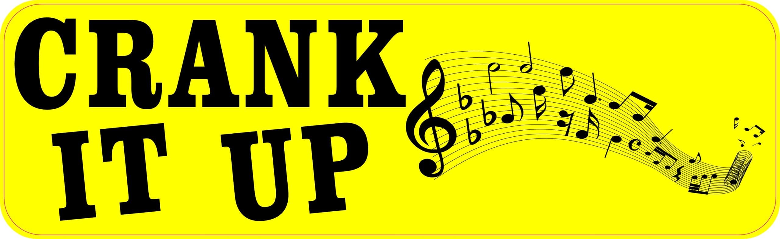 bold typography, musical notes, treble clef - vinyl removable sticker