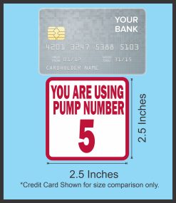 bold red text, white background, square format - vinyl removable sticker