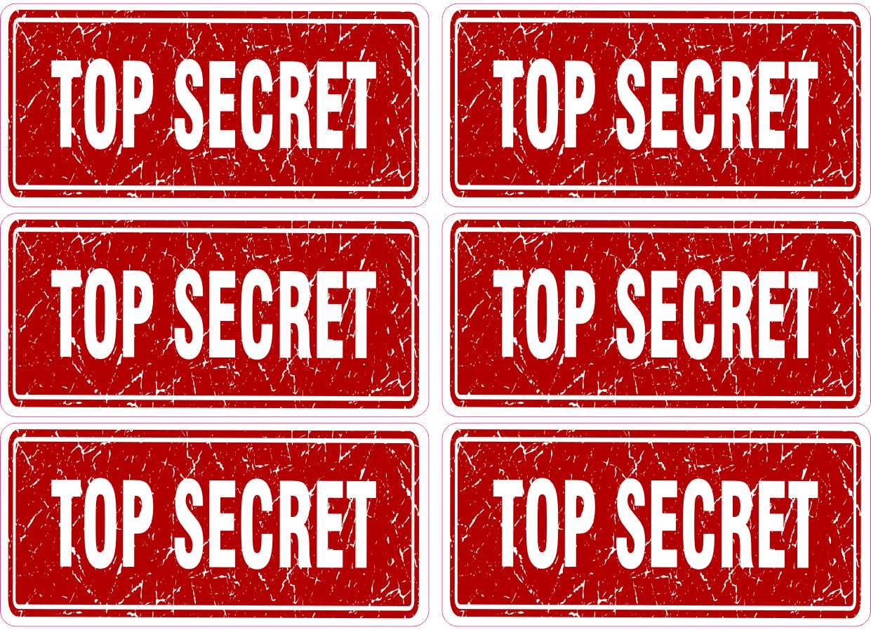 Top Secret Stickers
