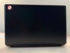 prohibition circle, diagonal line, cigarette icon - vinyl removable sticker