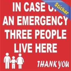 In Case of Emergency Sticker